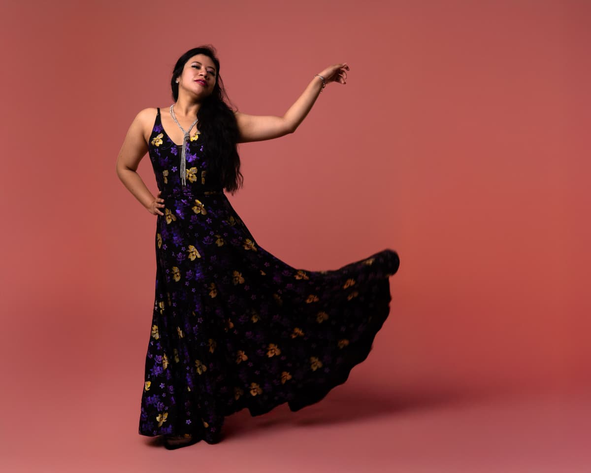 Vestido de Seda Anos 70